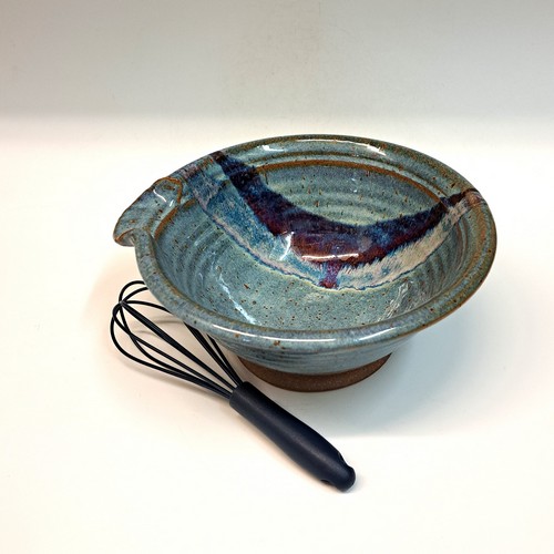 #231015 Mixing Bowl with Spout and Whisk $16 at Hunter Wolff Gallery